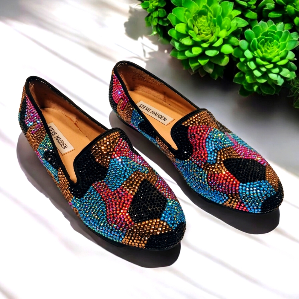 Steve Madden Concord Size 8 Multi-Colored Rhinest… - image 2